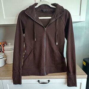 Athleta‎ Triumph Hoodie Chocolate Brown Full Zip Everyday Gorpcore Versatile S
